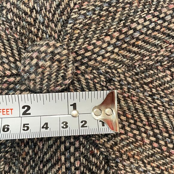 ~ Vintage Pendleton* Sm Wool Driving Cap* Brown Newsboy Plaid Tweed Hat Vtg GUC* - Picture 6 of 13